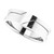 14K White Gold 6 mm New Aged Offset-Deco Band