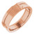 14K Rose Gold 6 mm New Aged Offset-Deco Band