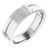 18K White Gold 6 mm New Aged Offset-Deco Band