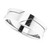 18K White Gold 6 mm New Aged Offset-Deco Band