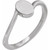 14K White Gold Engravable Simple Oval Signet Ring