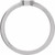 14K White Gold Engravable Simple Oval Signet Ring