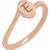 14K Rose Gold Engravable Simple Oval Signet Ring