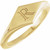 14K Yellow Gold Engravable Geometric Signet Ring