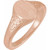14K Rose Gold 9.8x6.2mm Oval Celtic-Inspired Signet Ring