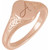 14K Rose Gold 9.8x6.2mm Oval Celtic-Inspired Signet Ring