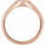 14K Rose Gold 9.8x6.2mm Oval Celtic-Inspired Signet Ring