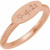 14K Rose Gold 13x5.5mm Oval Signet Ring