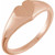 14K Rose Gold 6.4mm Heart Signet Ring