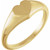 14K Yellow Gold 6.4mm Heart Signet Ring