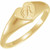 14K Yellow Gold 6.4mm Heart Signet Ring