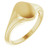 14K Yellow Gold 10.4x7.1mm Oval Fluted Signet Ring