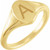 14K Yellow Gold 10.4x7.1mm Oval Fluted Signet Ring