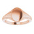 14K Rose Gold 10.4x7.1mm Oval Fluted Signet Ring
