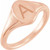 14K Rose Gold 10.4x7.1mm Oval Fluted Signet Ring