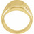 14K Yellow Gold 14x12mm Scroll Signet Ring