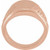 14K Rose Gold 14x12mm Scroll Signet Ring