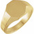 14K Yellow Gold 12.4x12.1mm Octagon Signet Ring