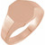 14K Rose Gold 12.4x12.1mm Octagon Signet Ring