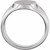 14K White Gold 13x10.5mm Geometric Signet Ring