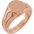 14K Rose Gold 13x10.5mm Geometric Signet Ring