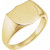 14K Yellow Gold 14mm Shield Signet Ring