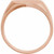 14K Rose Gold 14mm Shield Signet Ring