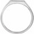 14K White Gold 12x10mm Rectangle Signet Ring
