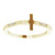 14K Yellow Gold .025 CTW Diamond Stackable Sideways Cross Ring