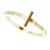 14K Yellow Gold .025 CTW Diamond Stackable Sideways Cross Ring