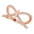 14K Rose Gold 1/5 CTW Natural Diamond French-Set Cross Ring