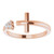 14K Rose Gold 1/10 CTW Natural Diamond Negative Space Cross Ring