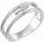 14K White Gold .025 CTW Natural Diamond Negative Space Cross Ring