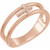 14K Rose Gold .025 CTW Natural Diamond Negative Space Cross Ring