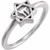 14K White Gold Star of David Ring