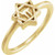 18K Yellow Gold Star of David Ring