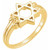 14K Yellow Gold Star of David Negative-Space Ring