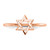 14k Rose Gold Polished Star of David Ring