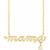 14K Yellow Gold .015 CT Natural Diamond Mama  Necklace