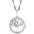 14K White Gold 1/5 CTW Natural Diamond Tree of Life Necklace