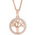 14K Rose Gold 1/5 CTW Natural Diamond Tree of Life Necklace