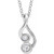 14K White Gold .07 CTW Natural Diamond Hold You Forever® Necklace