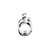 14K White Gold .05 CT Natural Diamond Mother and Child® Slide Pendant