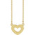 14K Yellow Gold  Engravable Family Heart Necklace