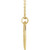 14K Yellow Gold Engravable Tiny Footprint Necklace