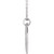 14K White Gold Engravable Tiny Footprint Necklace