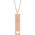 14K Rose Gold Engravable Bar Necklace