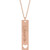 14K Rose Gold Engravable Bar Necklace