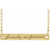 14K Yellow Gold Family is Forever Bar  Necklace