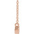 14K Rose Gold Petite Mom Script Necklace